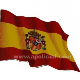 Pegatina grande bandera España escudo