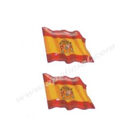 Pegatina volumen pequeño 2 Bandera España escudo