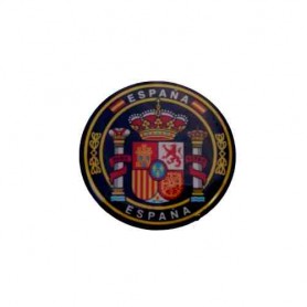 Pegatina volumen pequeño 1 circulo escudo España