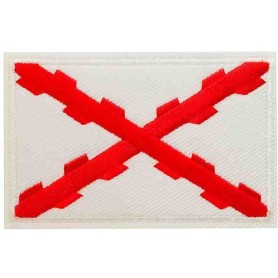 Parche bandera Cruz de Borgoña 8 cm